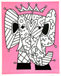 Romero Britto Art Romero Britto Art Pink Elephant